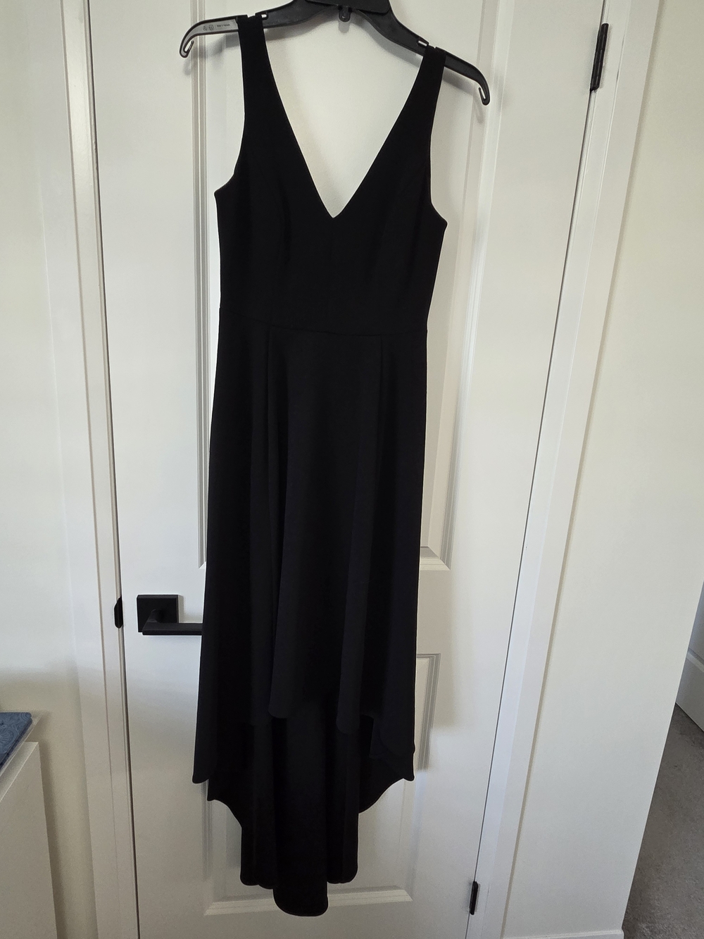 le chateau Black V-Neck High-Low Dress